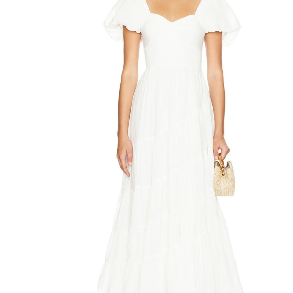 Free People Short Sleeve Sundrenched Maxi Dress